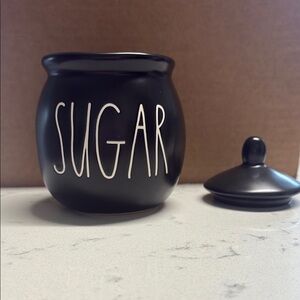 Black Sugar Canister with Lid